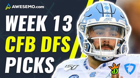 Cfb draftkings lineup - DraftKings CFB DFS Lineup Picks: Daily College Fantasy Football (11/17/23) College Football Betting Picks: Against The Spread 11/16-17/23 And Week 11 Results.